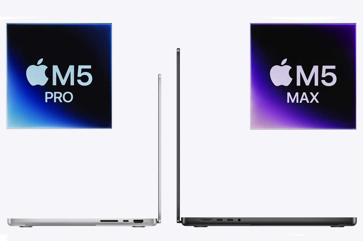 MacBook Pro M5 Pro e M5 Max — especificações e comparação