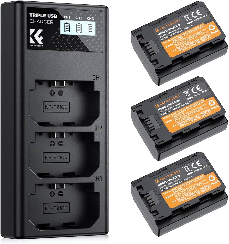 K&F Concept 3x NP-FZ100 Battery Kit