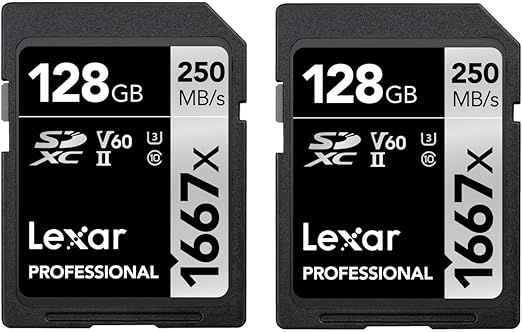 Lexar Professional 1667x 128GB SD Card 2-Pack